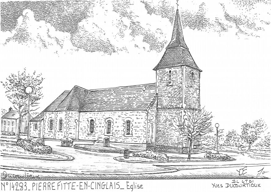 N 14283 - PIERREFITTE EN CINGLAIS - église